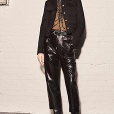 New NWT 229 Zara Surplus Black Leather Pants SRPLS Lthr Pnts 05 Large 5479/901