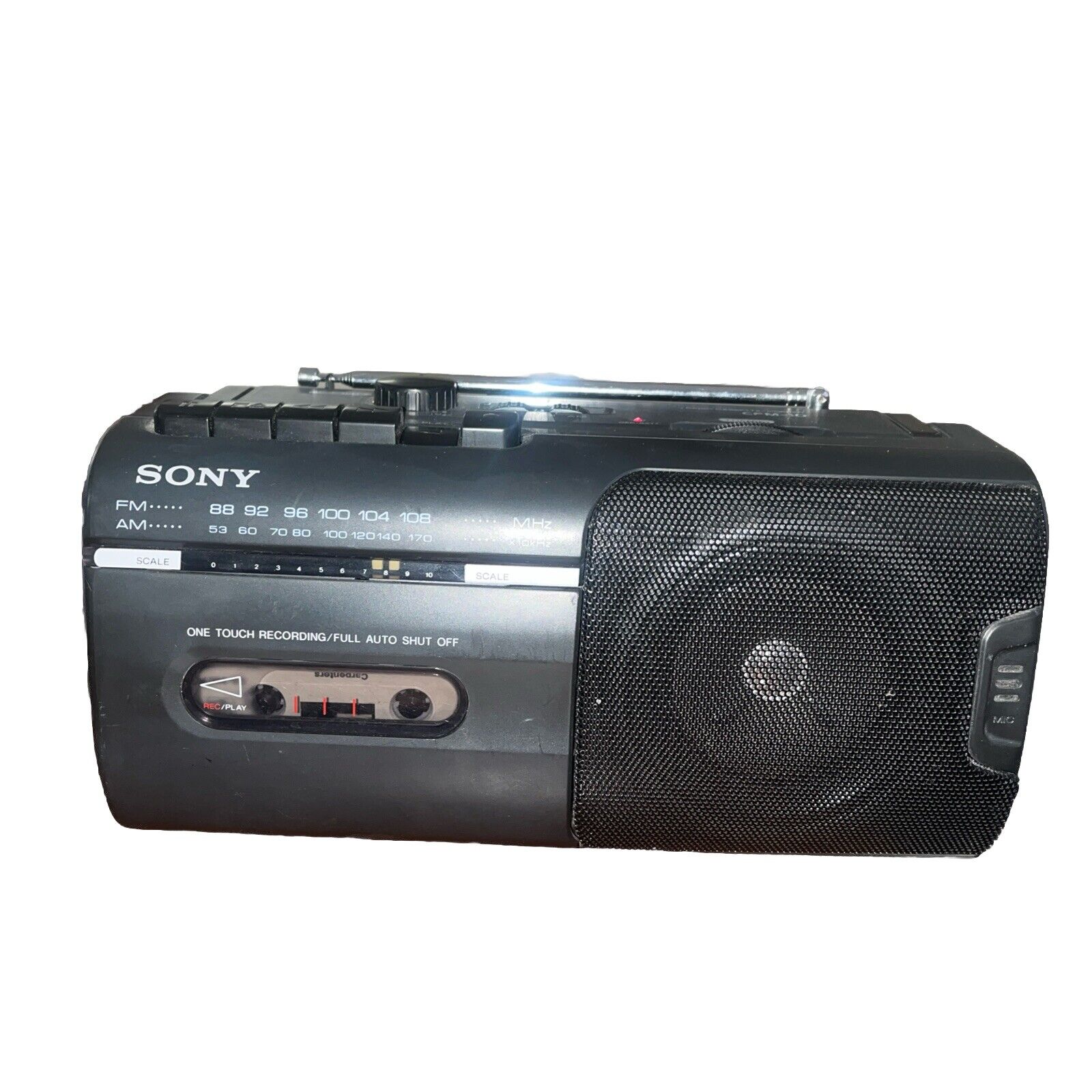 SONY Radio Cassette Recorder CFM-10 AM FM Portable AC DC Boombox Tested.