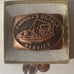 Vintage 1980 Metal Belt Buckle, Brass, Carroll's Oilfield Service, Gas, Oil