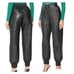Fashion Nova Quilted Black Faux Leather Pants Sz L
