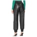 Fashion Nova Quilted Black Faux Leather Pants Sz L