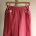 Vintage 1960s Style Capri Pants, Freddies of Pinewood Slim Pink trousers Pockets