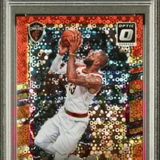 2017 PANINI DONRUSS OPTIC FAST BREAK RED #27 LEBRON JAMES 33/85 PSA 10 GEM MINT