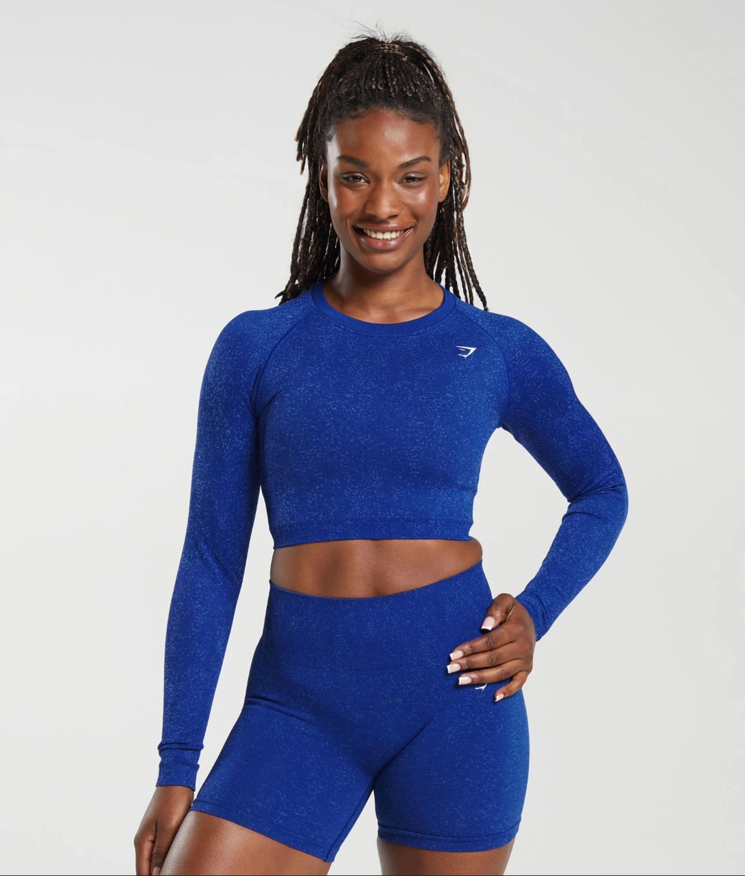ADAPT FLECK SEAMLESS LONG SLEEVE CROP TOP