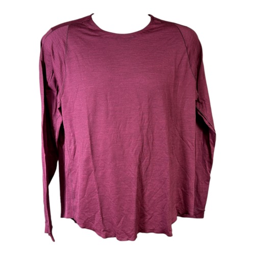 Lululemon Reversible Long Sleeve Crewneck Shirt Top Red Burgundy Men's Large