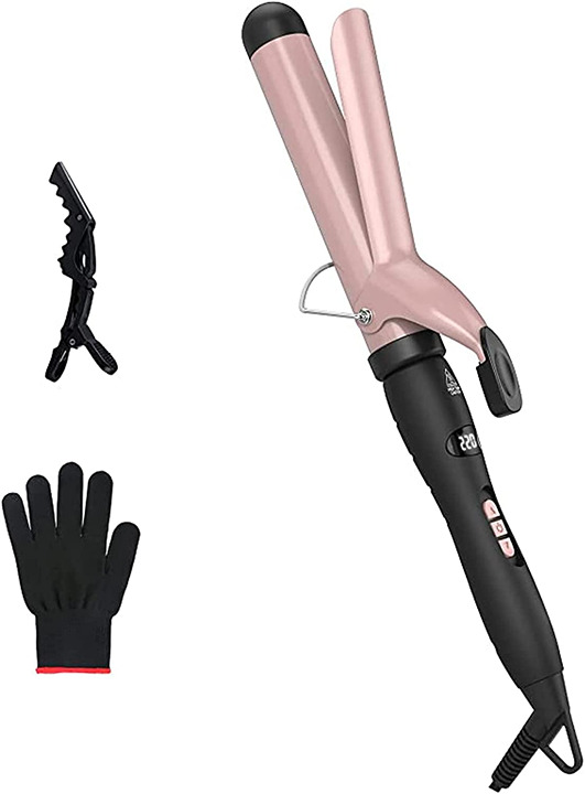 Curling Iron Wand with Tourmaline Ceramic Coating 140 - 430℉, 1.25 Inch Curling
