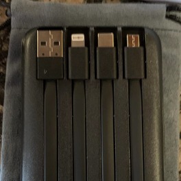 Portable Charger with Built in Cables, Portable Charger with Cords Wires Slim 10