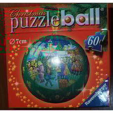 NEW Puzzle Ball Snow in Town Christmas 60 Pieces Ornament Style 3D Puzzle 7CM
