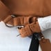 TANO Leather Convertible Belt Bag Funny Pack Sling Bag Made in Italy Cognac