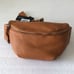 TANO Leather Convertible Belt Bag Funny Pack Sling Bag Made in Italy Cognac