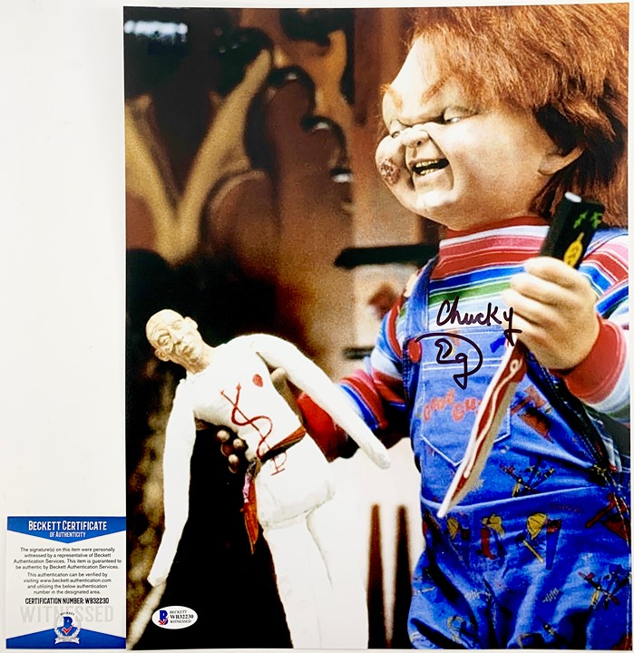 Ed Gale Signed Child's Play Chucky 11x14 Photo F Authentic Autograph BAS COA