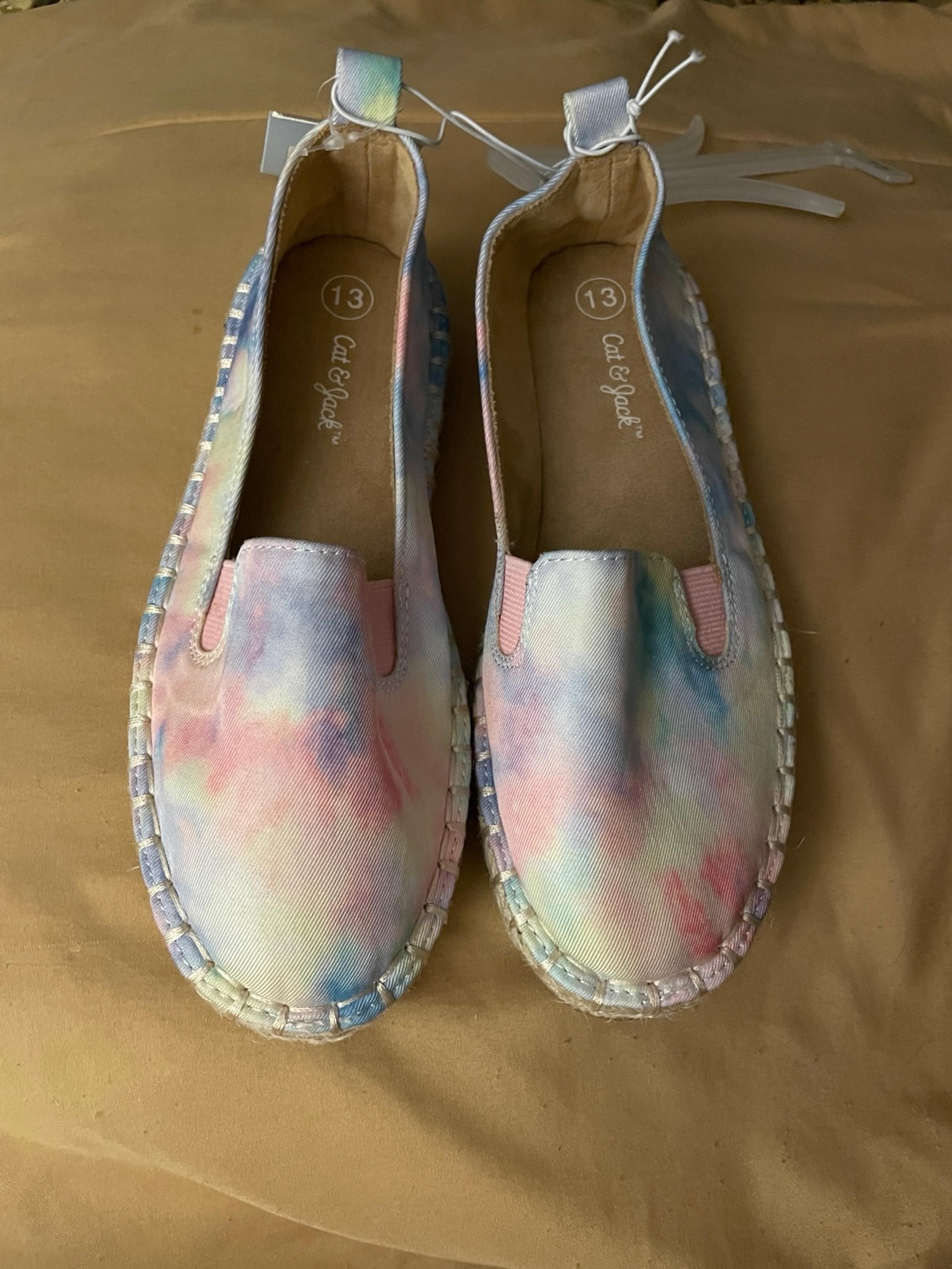 NEW, with tags! Cat and Jack multi-color slip on shoes