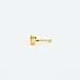 Solid 14kt gold nose piercing with a gold heart striaght nose bar 20 gauge New