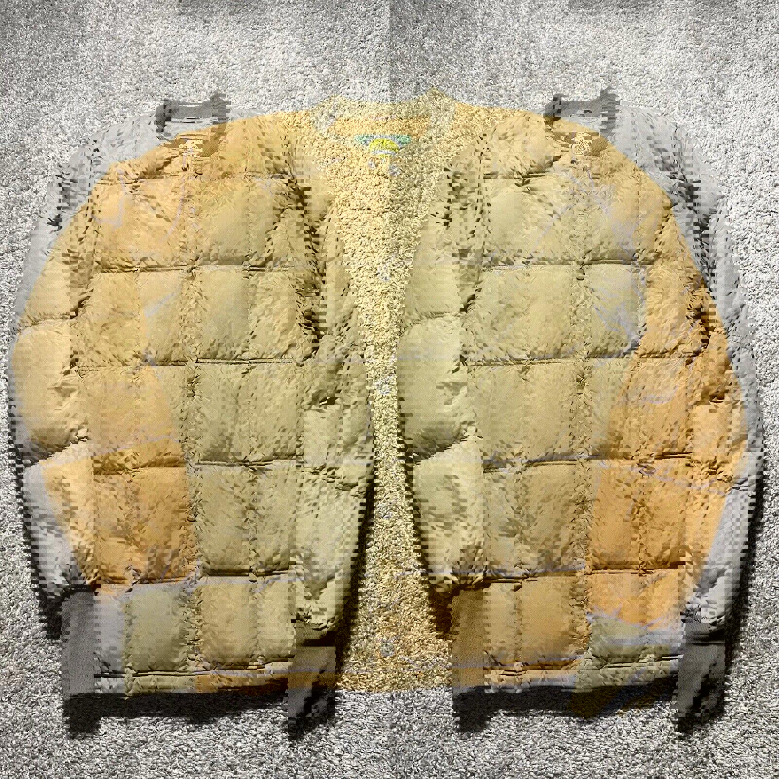 Vtg Cabelas Jacket Premier Northern Goose Down Quilted Puffer Coat Large Tall