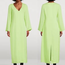 NWT MARA HOFFMAN Naliyah V-Neck Midi Dress in neon green sz 6