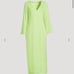 NWT MARA HOFFMAN Naliyah V-Neck Midi Dress in neon green sz 6