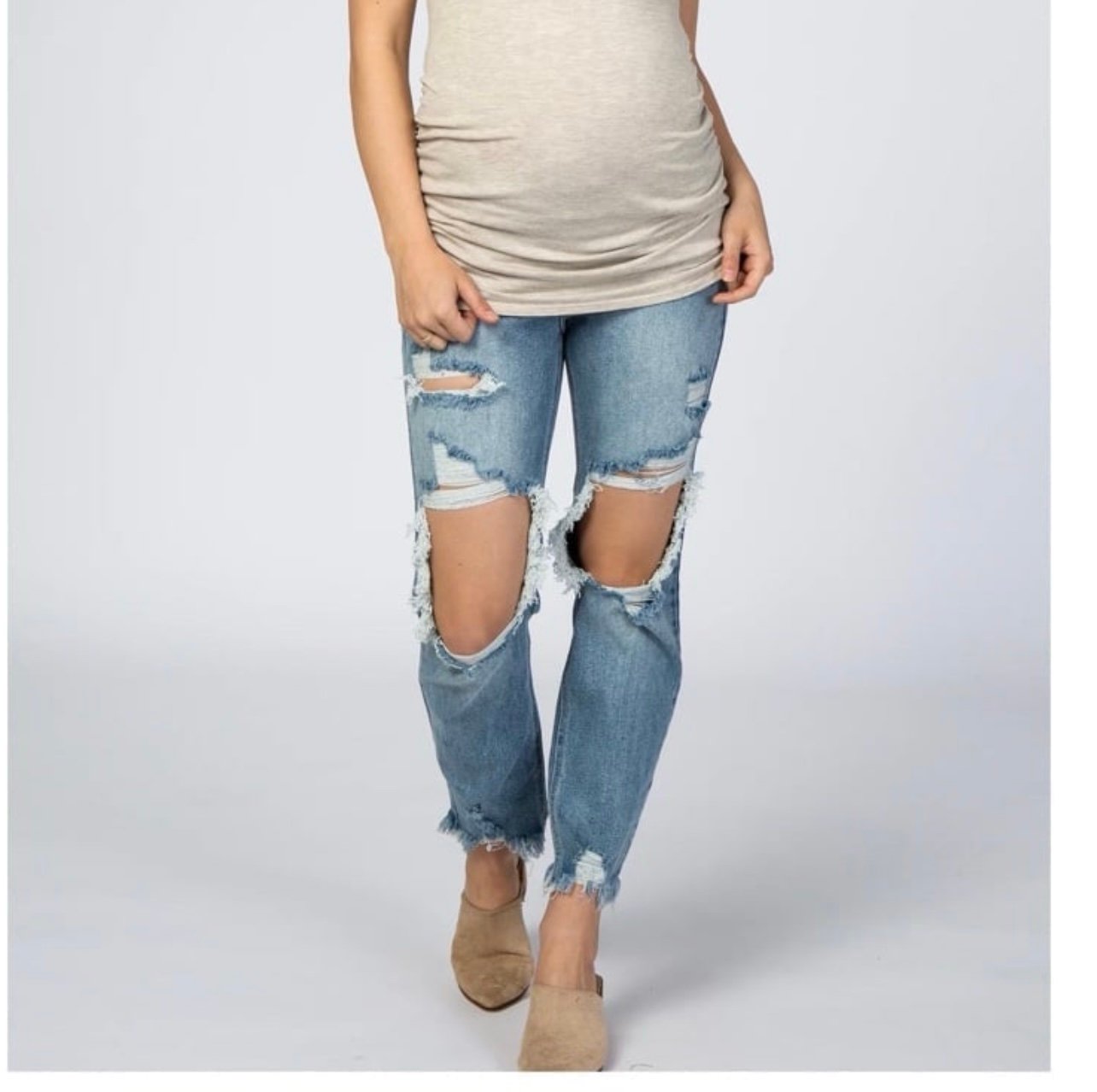 PINK blush maternity jeans