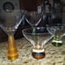 FOUR VERY UNIQUE GLASSES LIIE A CROSS BETWEEN A MARTINI & A SHERRY GLASS
