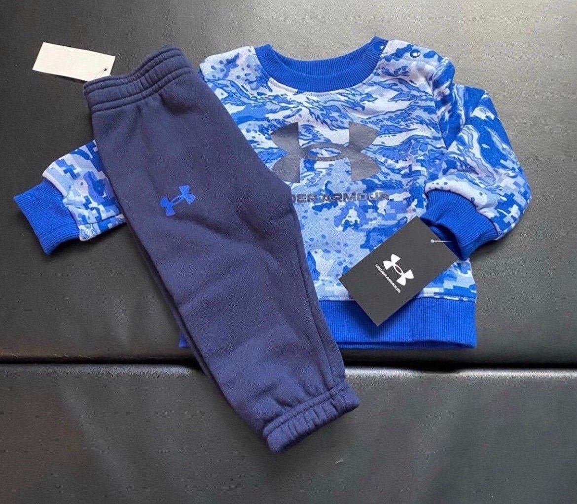 NWT Under Armour jogger sweats set baby boys size 0-3M