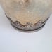 Vintage Crackle Amber Glass Ornate Metal Wine Decanter Bottle