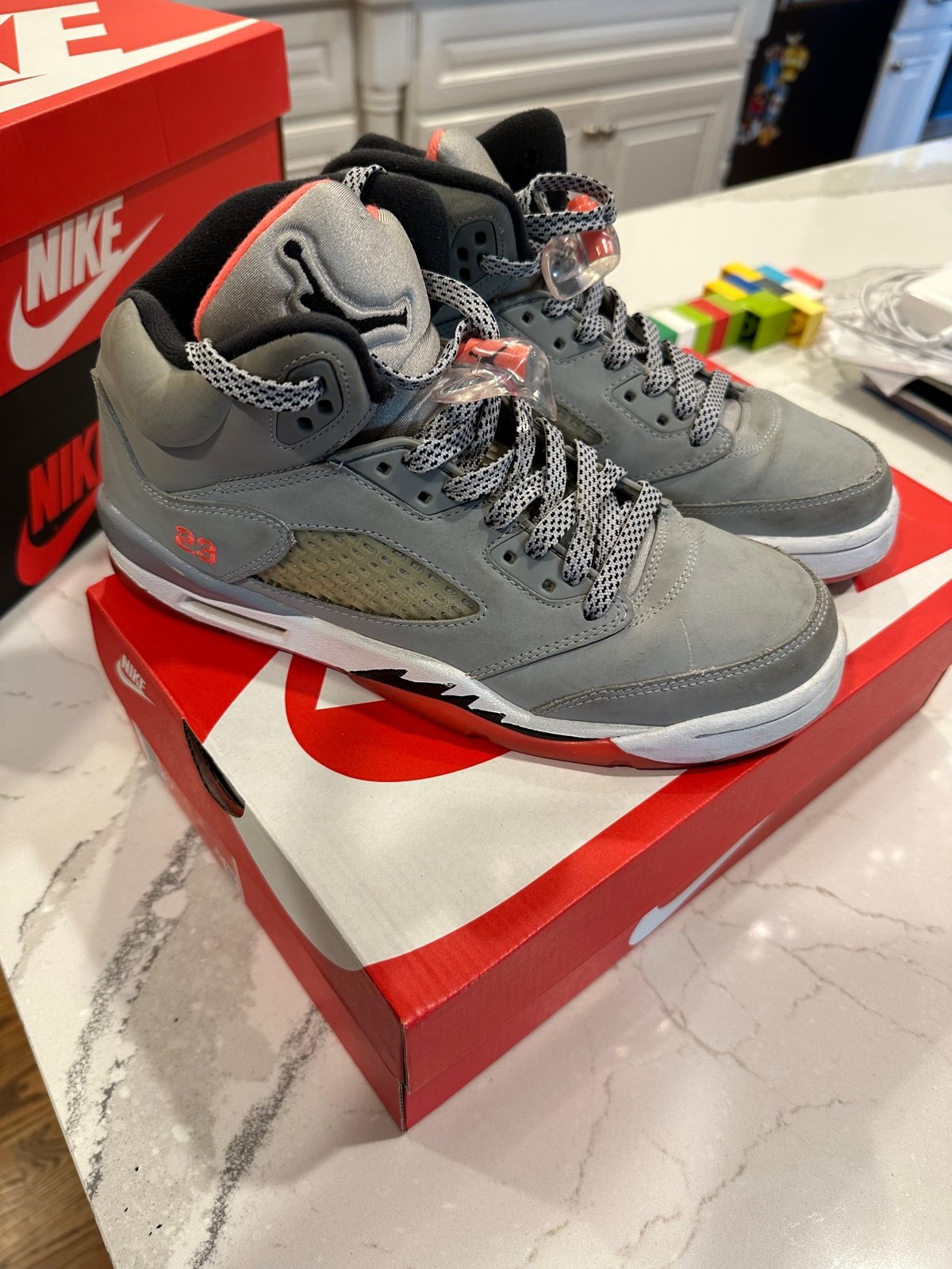 Air Jordan 5 Hot Lava Retro Sneakers (size 6.5Y)