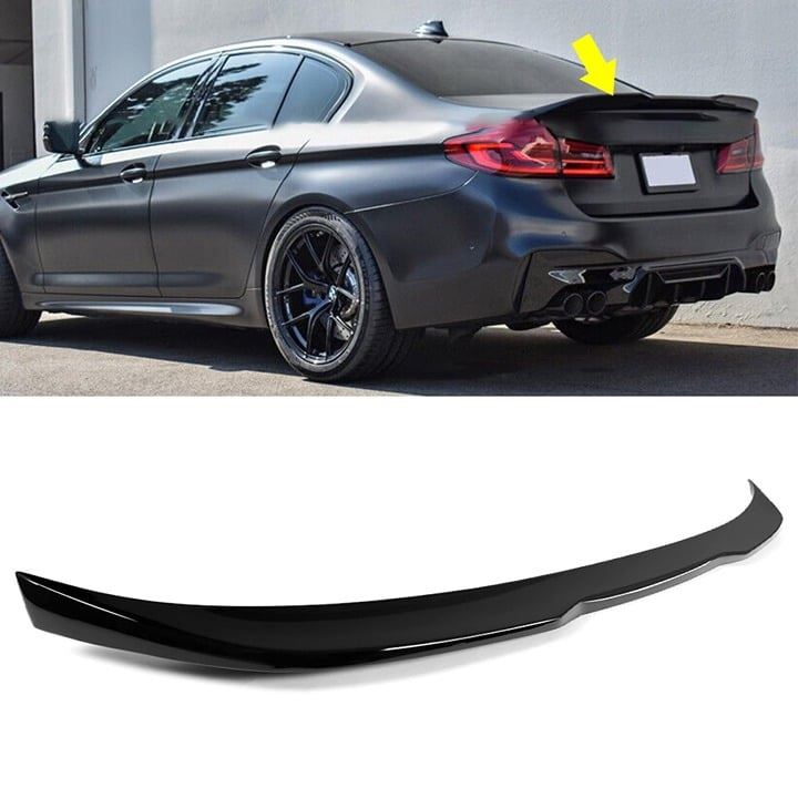2018-2020 For BMW 5 Series G30 CS Style Rear Spoiler PG Style Gloss Black Wing
