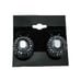 St John Black Rhinestone Pave Bezel Round 1 Clip On Earrings