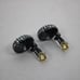 St John Black Rhinestone Pave Bezel Round 1 Clip On Earrings