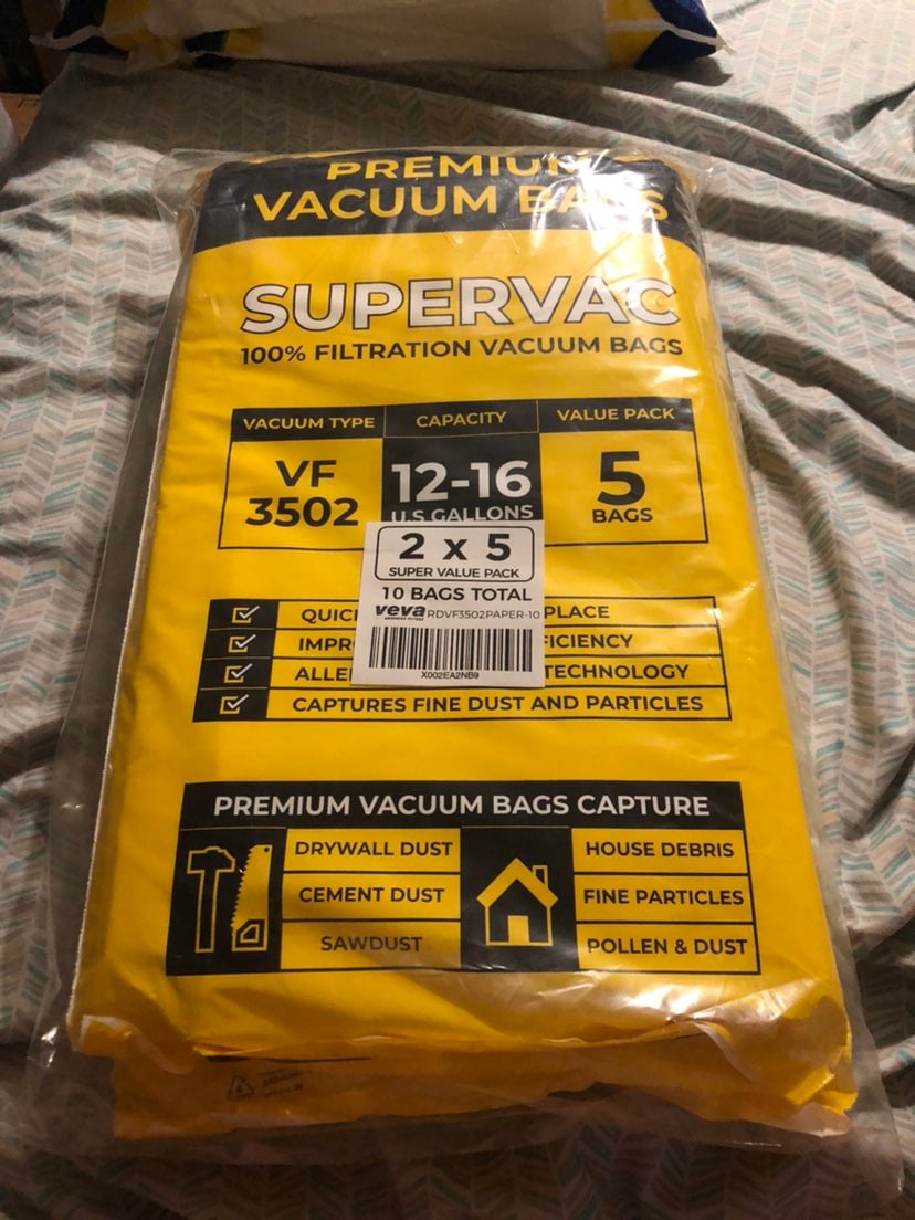 10 PK. Premium Vacuum Bags: Vacuum Type-VF3502 (NEW)