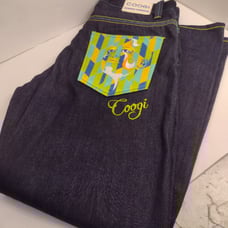 Googi Men's Jeans 38x34 Dark Denim Authentic Australian Embroidered Pockets Zip