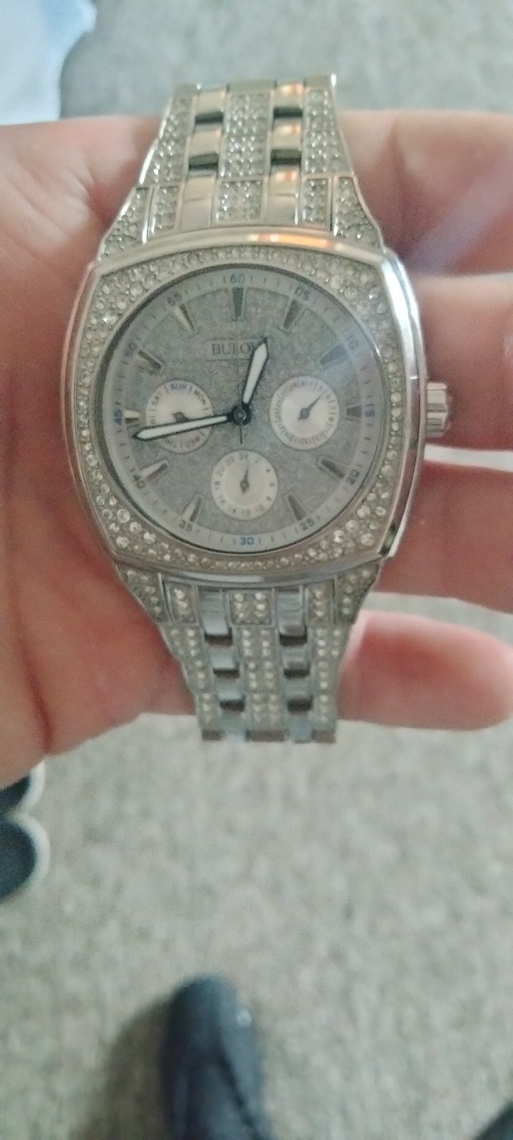 Bulova white watches for men