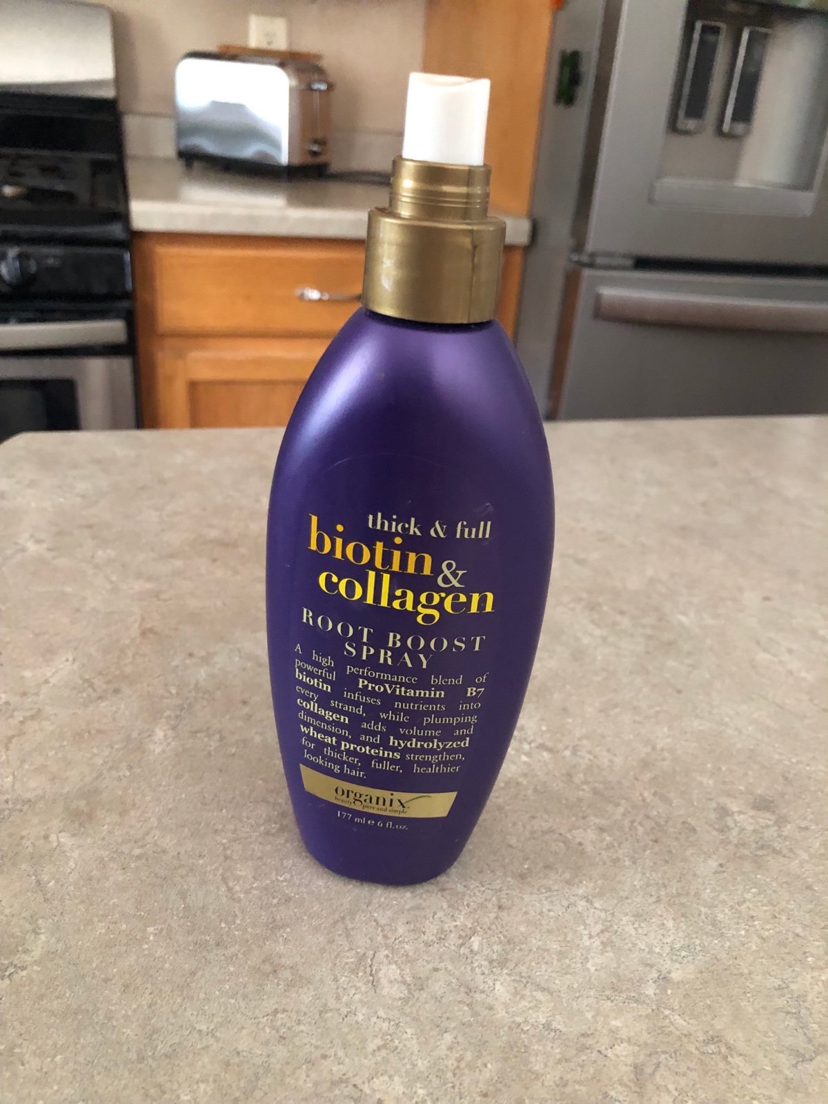 OGX Organix Thick & Full Biotin & Collagen Root Boost Spray 6 oz used once no ou
