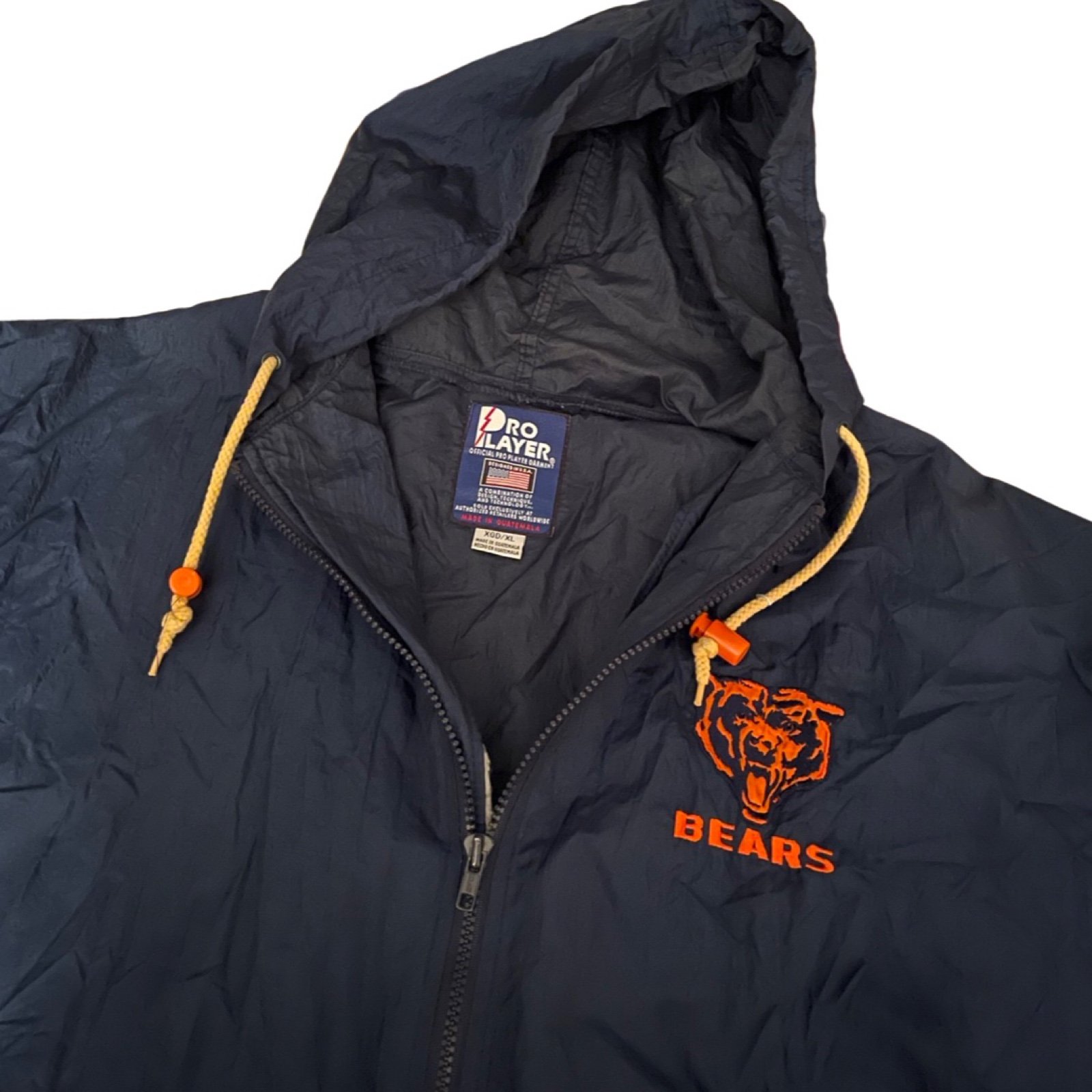 Vintage 90s Chicago Bears NFL Football Pro Player Full Zip Men's Jacket Size XL