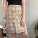 Vintage Plaid Wrap Buckle 100% wool chic plaid skirt