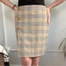 Vintage Plaid Wrap Buckle 100% wool chic plaid skirt