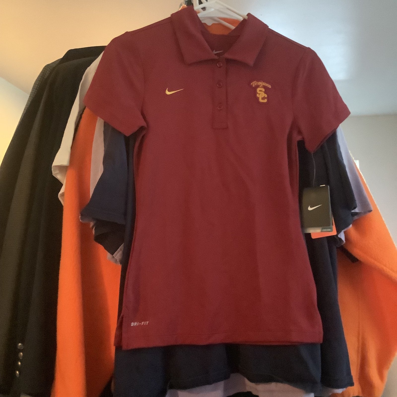 Nike Dri-Fit USC Trojans women's Polo Size xs extra small brand new Dead-stock.w