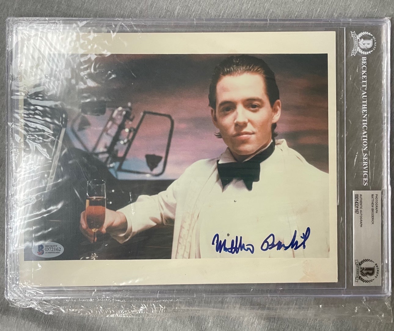 Matthew Broderick Beckett Authenticated and Encapsulated Autograph