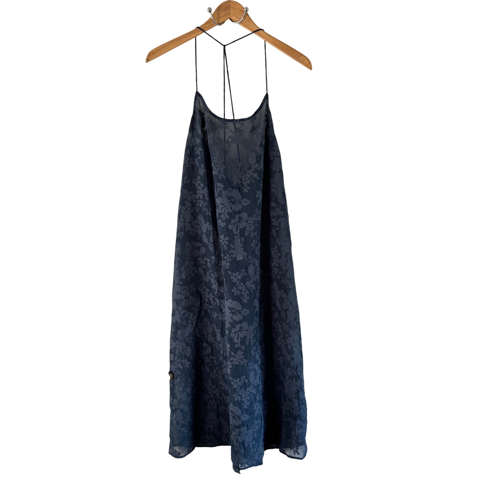 Madewell Floral Midi Dress Sleeveless Casual Summer Dress Blue Size M