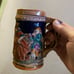Set of 4 Vintage Hand painted ceramic German Beer steins