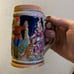Set of 4 Vintage Hand painted ceramic German Beer steins