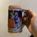 Set of 4 Vintage Hand painted ceramic German Beer steins