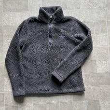 Patagonia Los Gatos Quarter Zip Fleece Pullover High Pile Smolder Blue Womens S