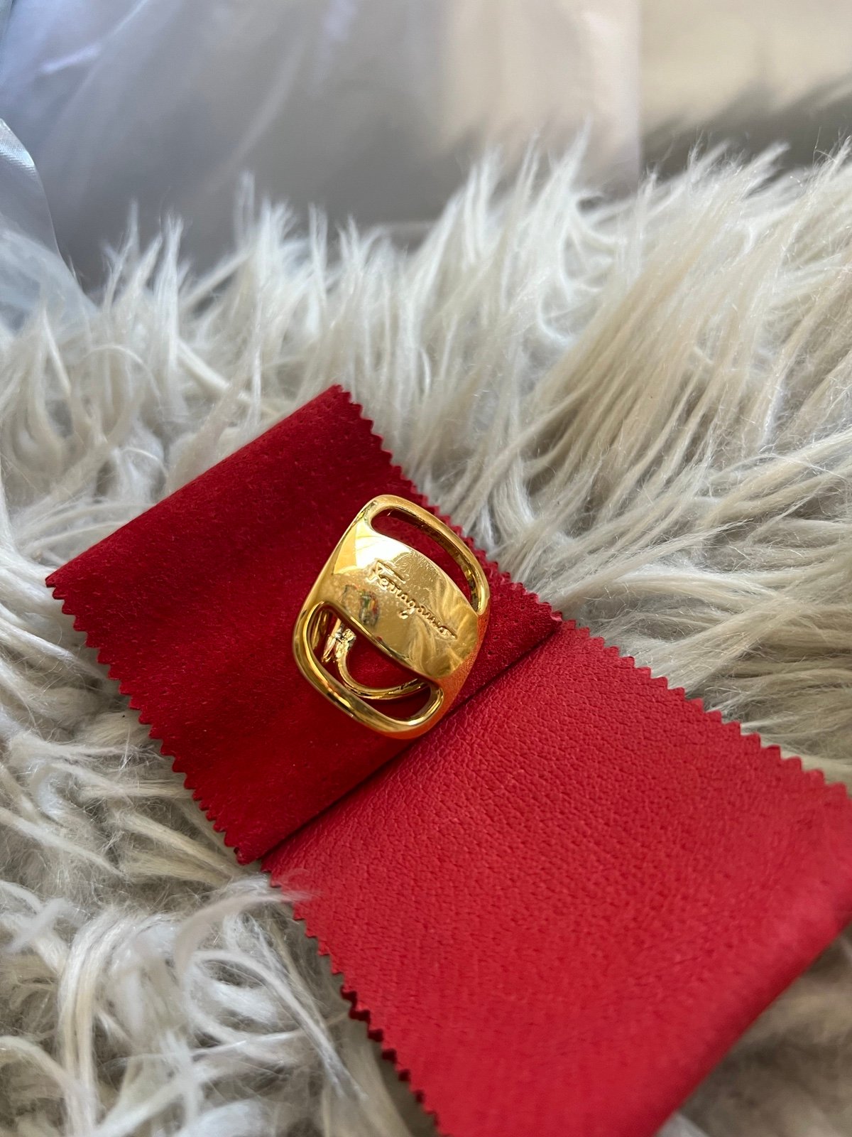 Authentic Salvatore Ferragamo broach/ring