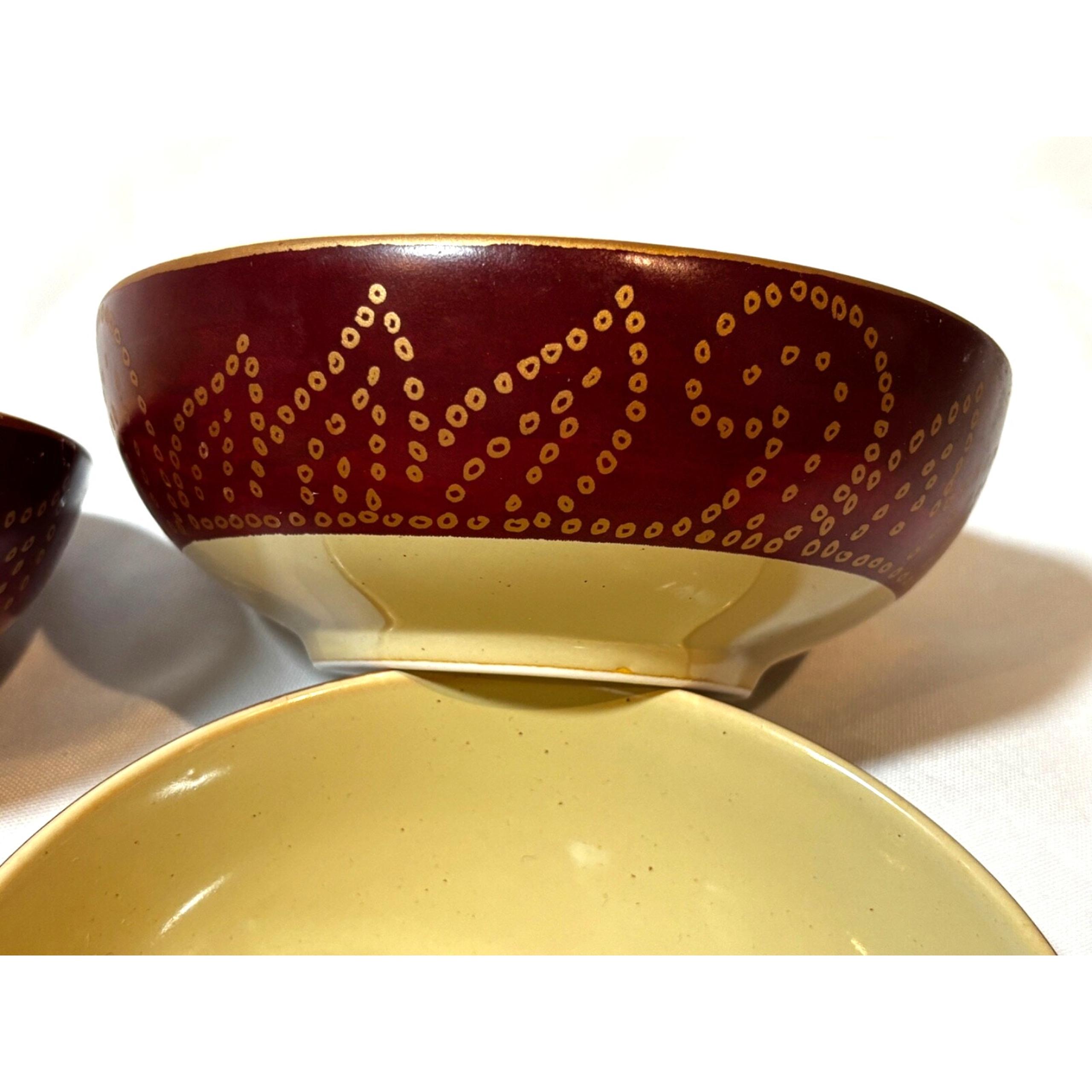 SET of 4 PIER 1 IMPORTS MATIRA RED FLAME 6.5" BOWLS Retired