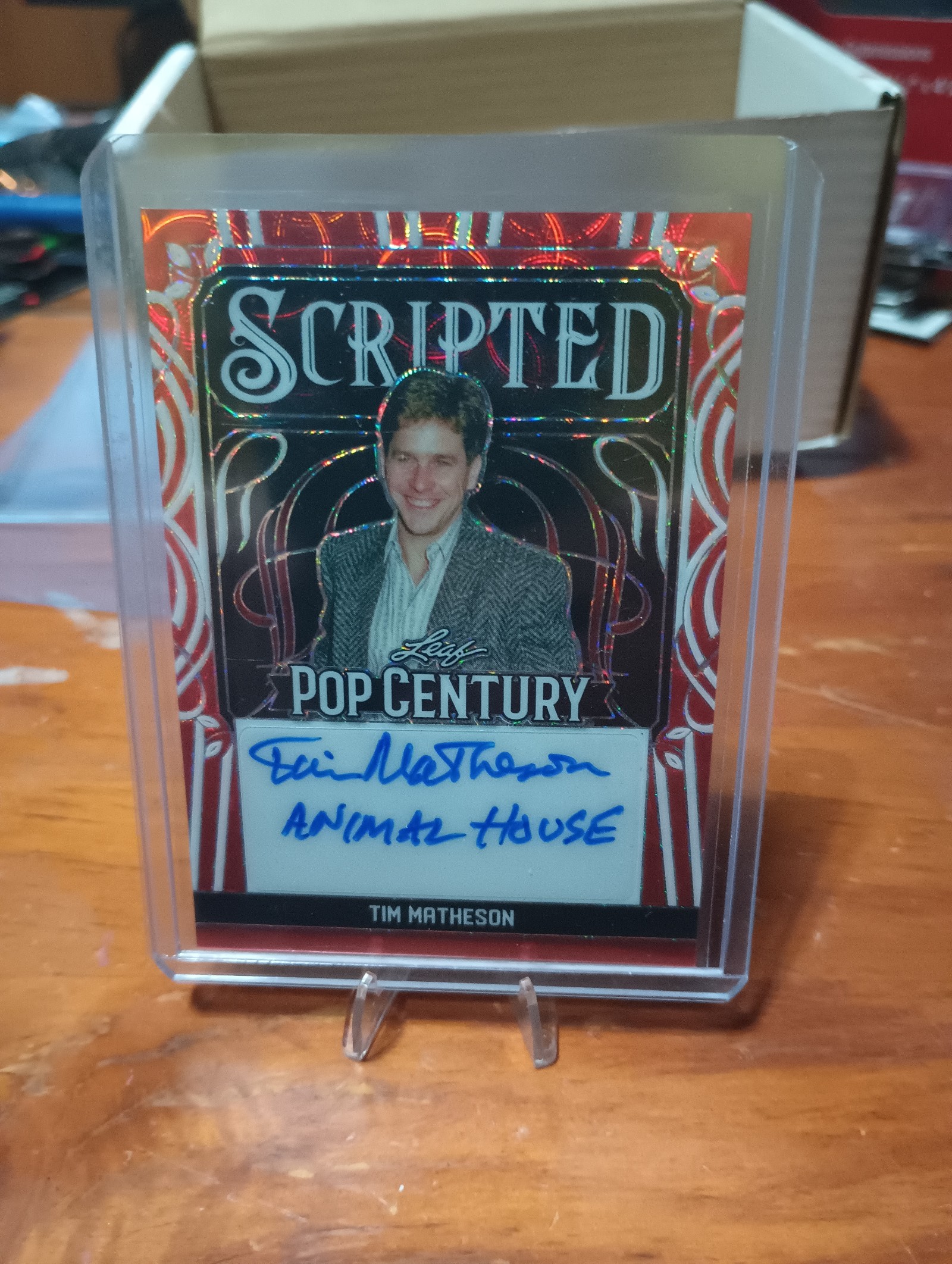 2024 Leaf Pop Century Red Kaleidoscope auto Scripted Tim Matheson 5/5 animal ho