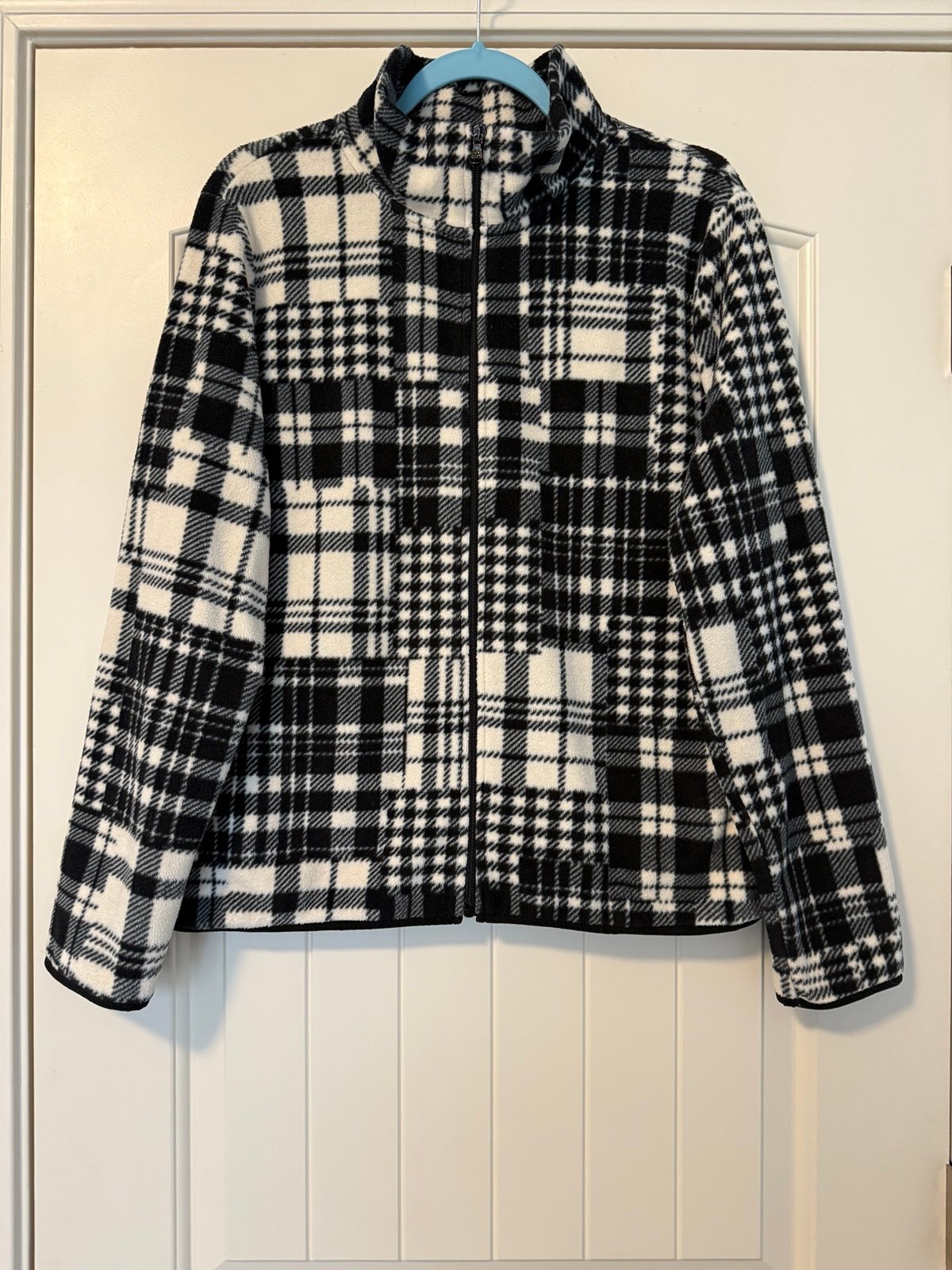 Lauren Ralph Lauren Women's Plaid Fleece Zippered Jacket Size L