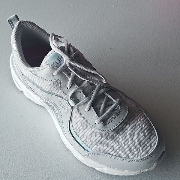 New Grey Sikver Ryka Lace Up Sneakers, Size 10