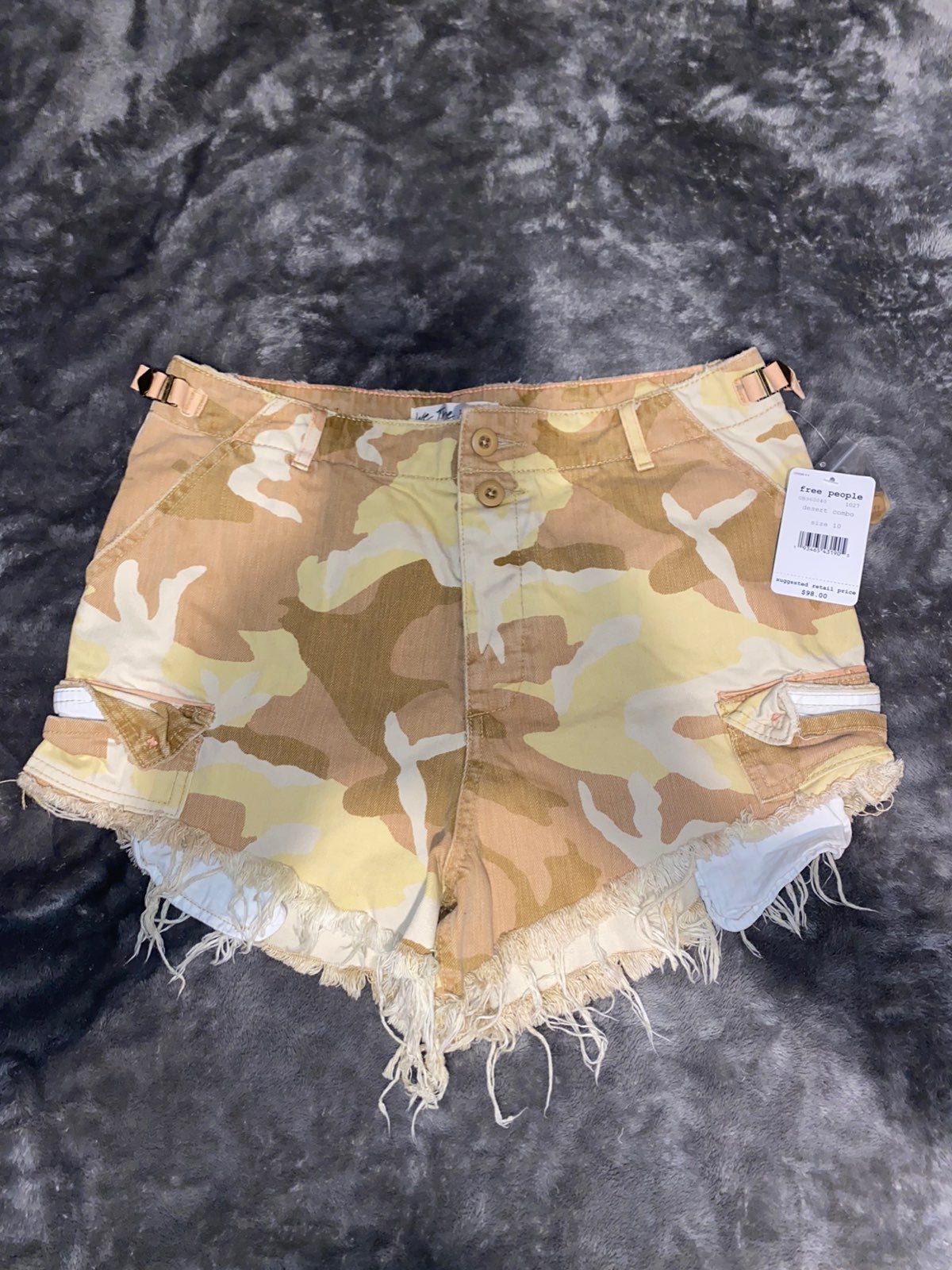 Free people camo shorts