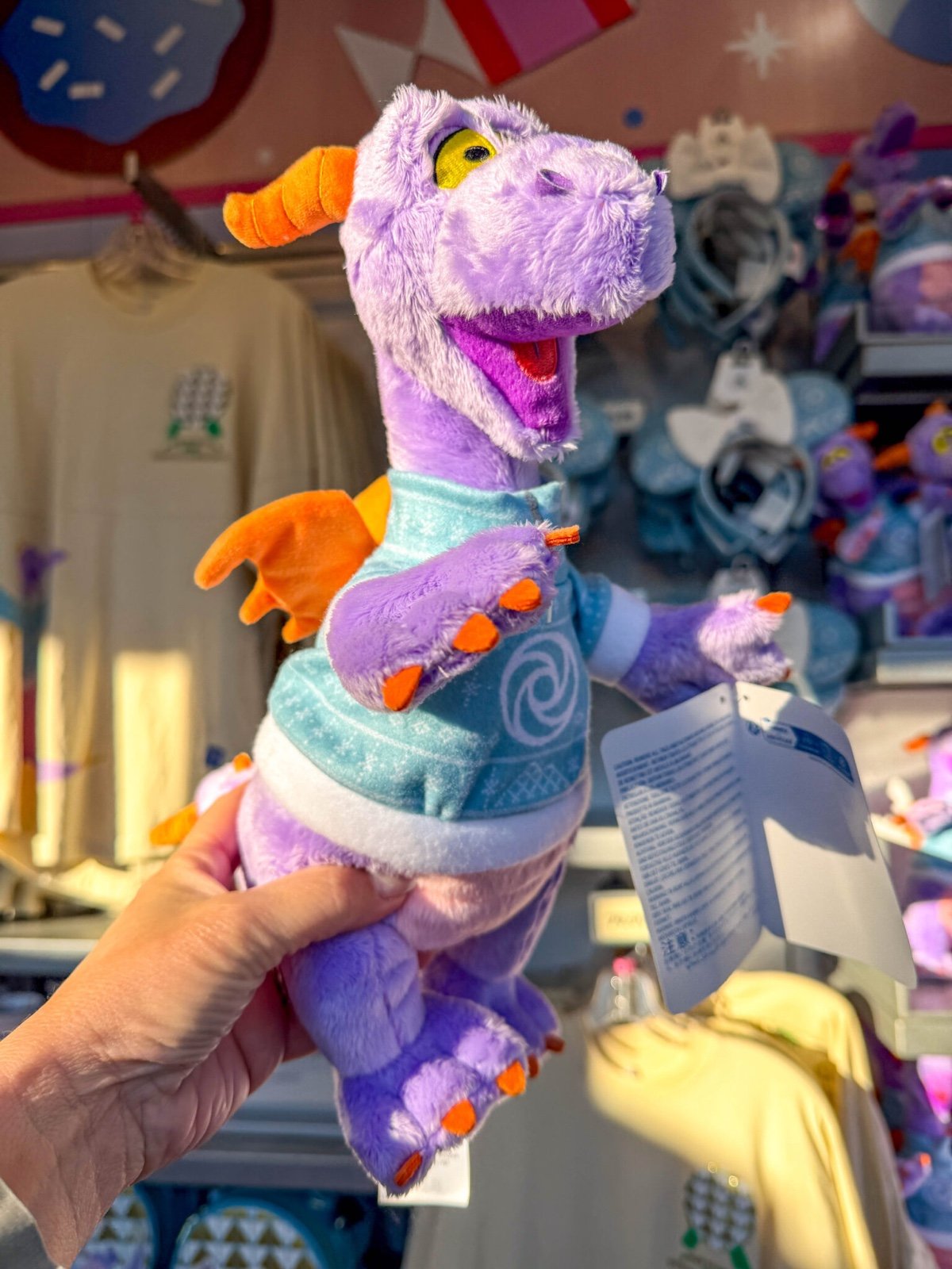 Disney Parks 2025 Epcot Festival of the Holidays Figment Sweater Plush Toy New