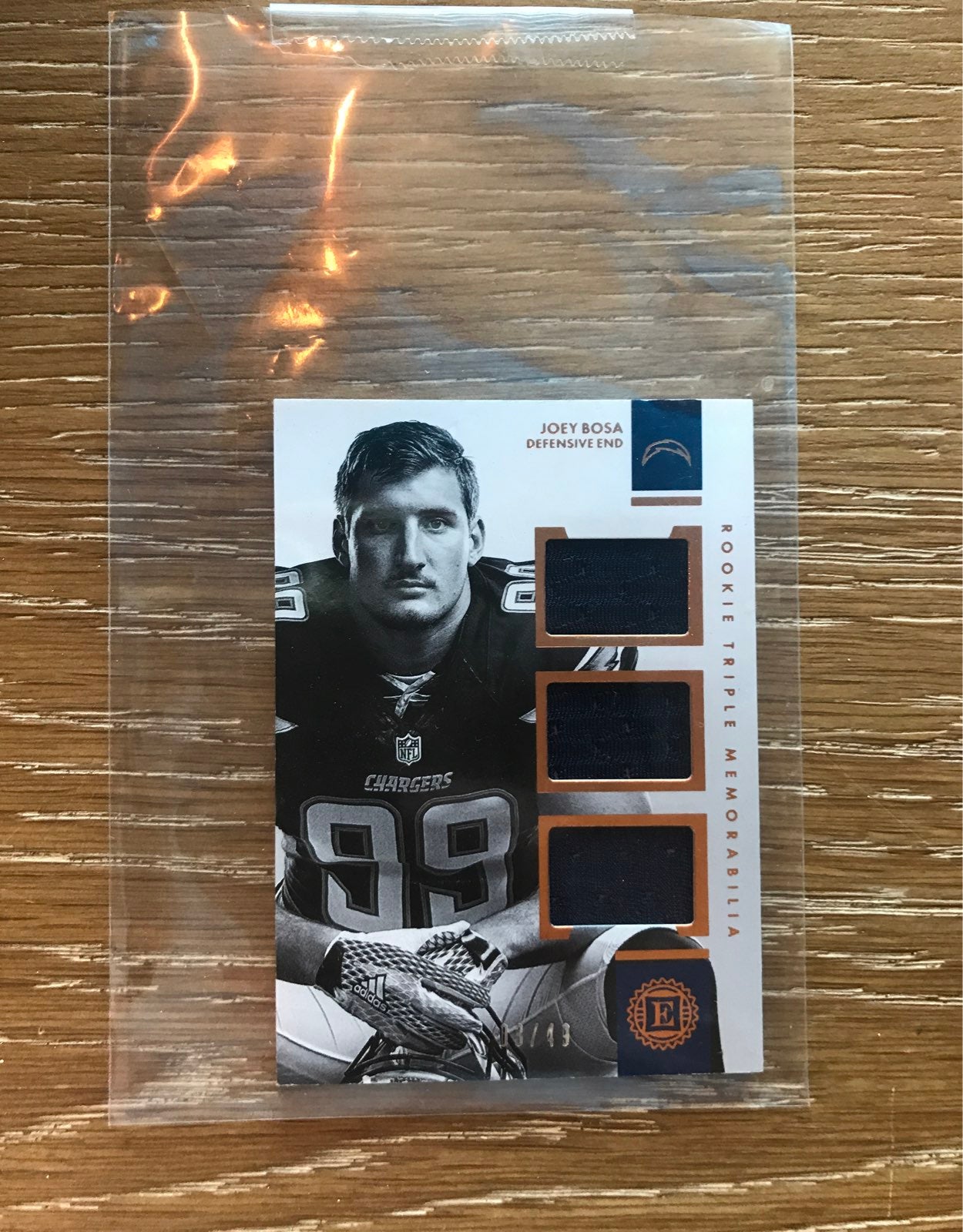 Joey Bosa tripple jersey card(03/49)